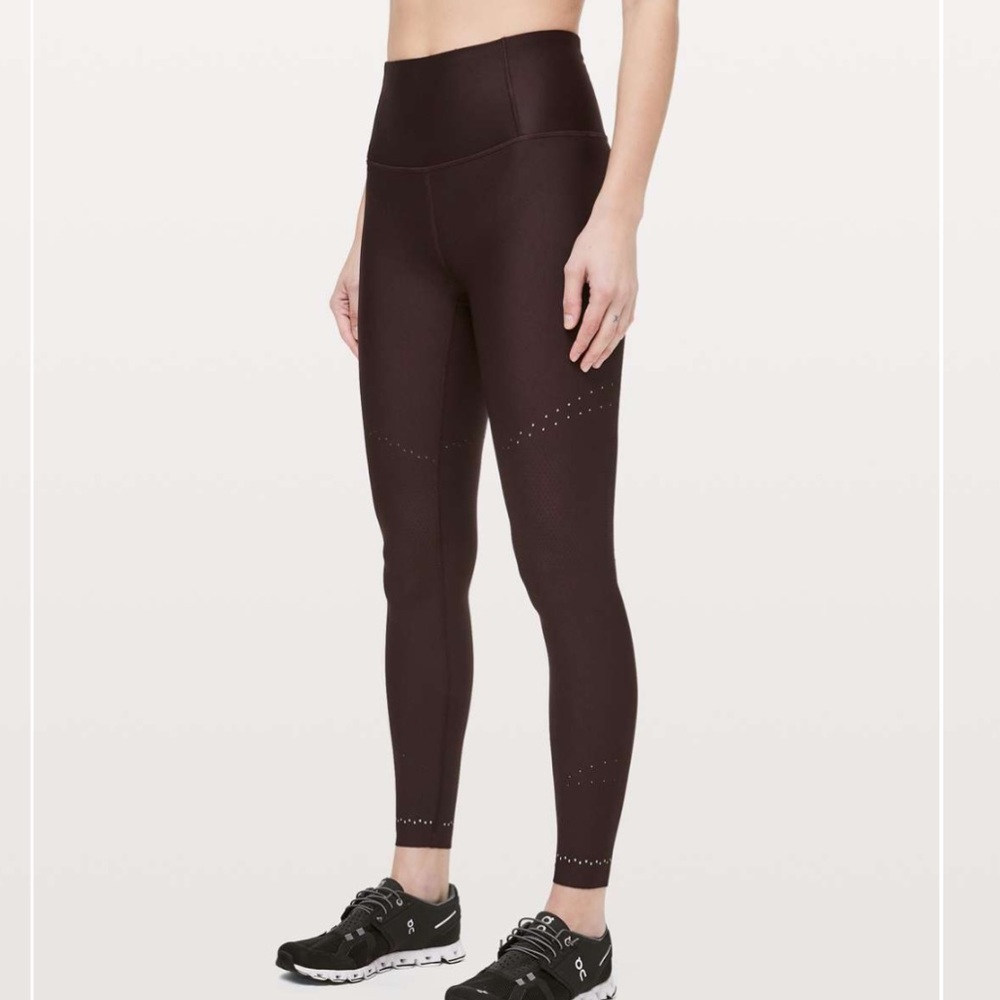 Lululemon Zoned In Tight Plum Shadow SZ 2 WAIST:10”/INSEAM:27”/RISE:9”